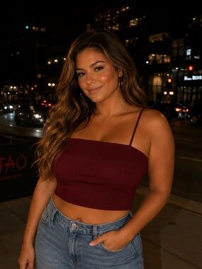 NEW Express Soft Sweater Knit Crop Top XL